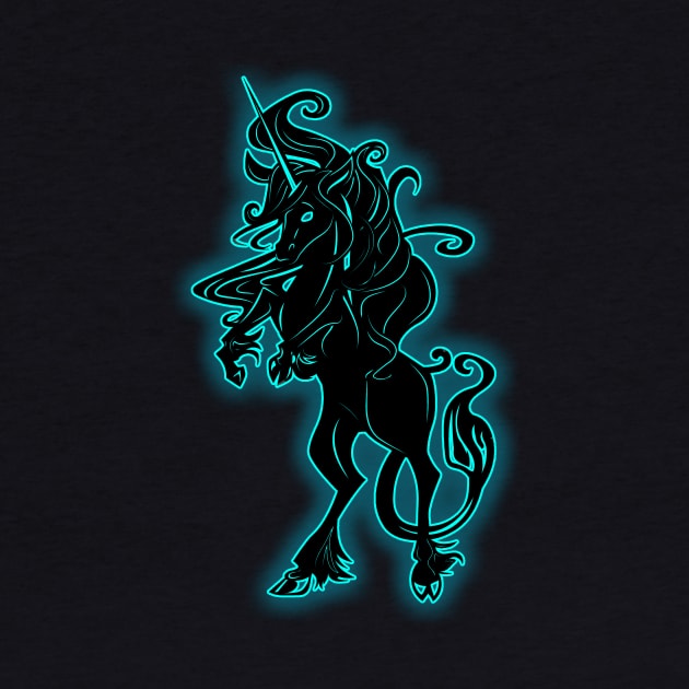 Glowing black Unicorn by MadMunchkin